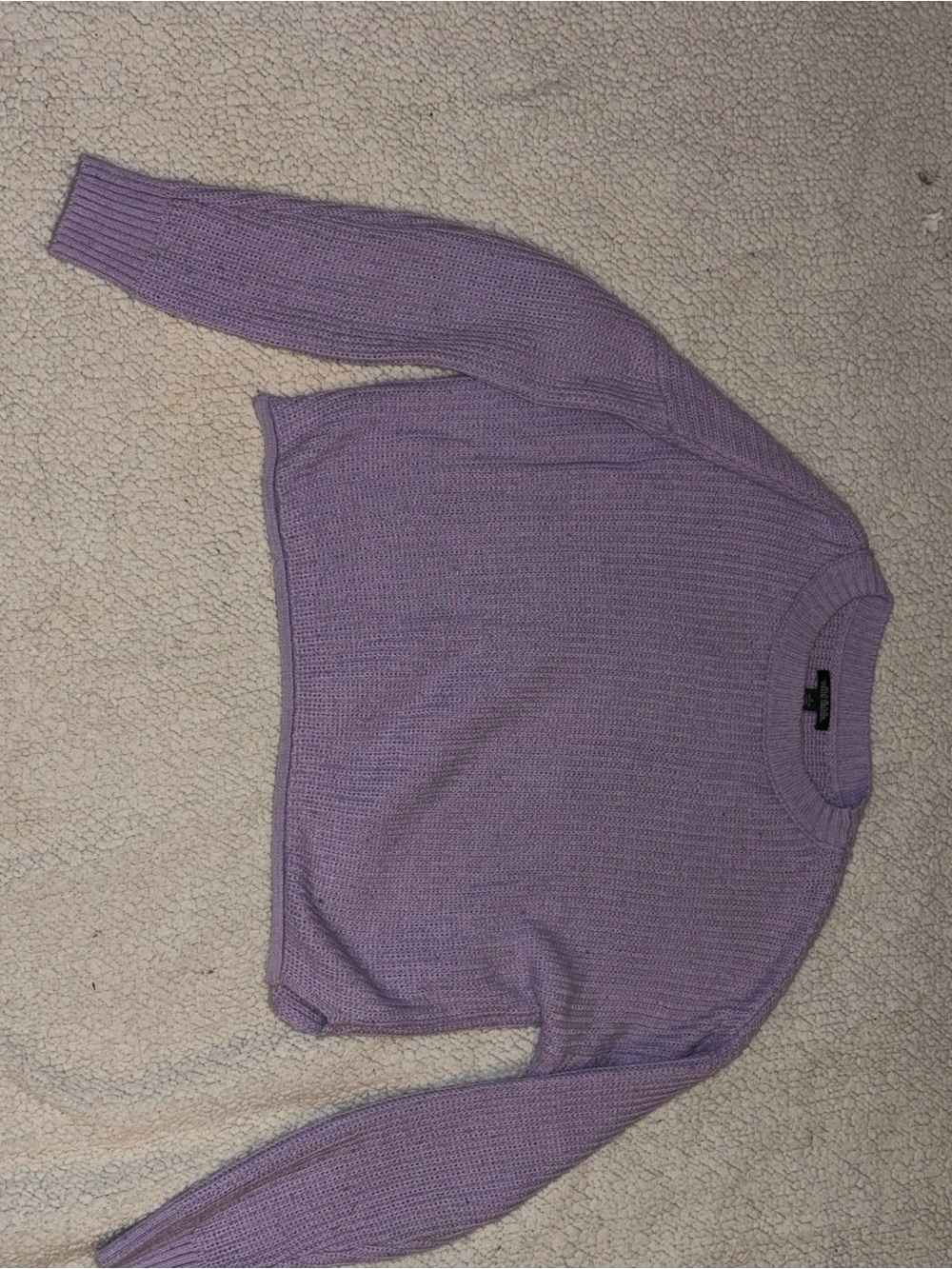 wild fable Lavender Ribbed Crewneck Sweater